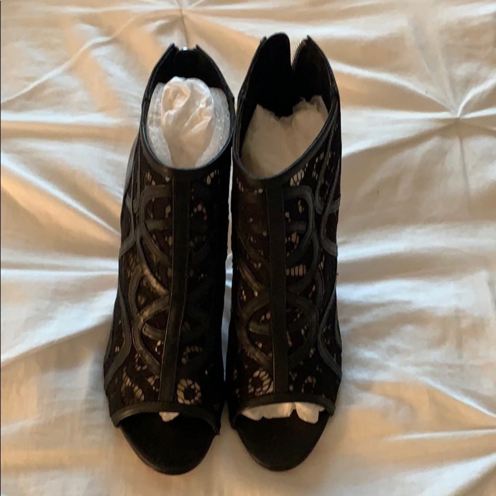 Rebecca Minkoff Black Lace Booties
